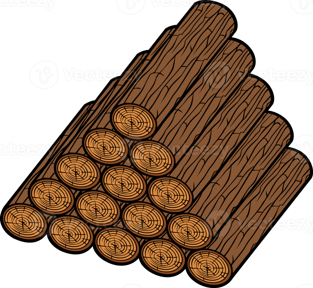 Stack of Wooden Logs png