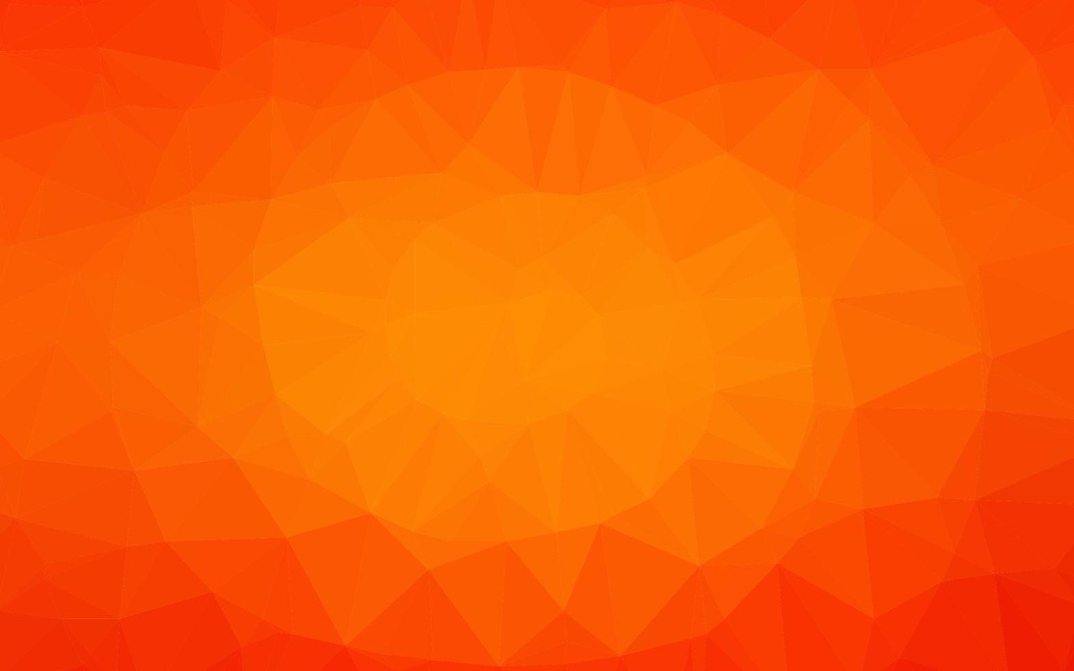 Light Orange vector shining triangular pattern.
