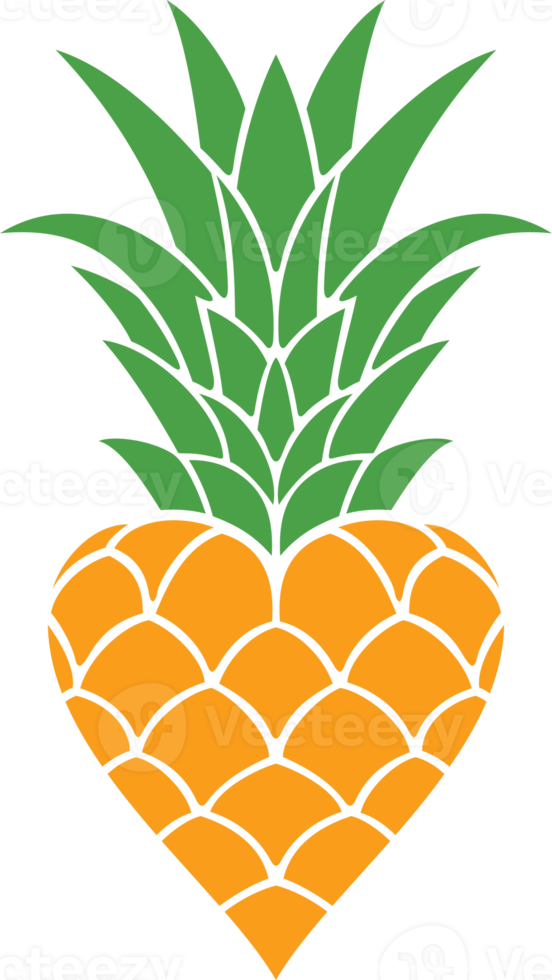 ananas hjärta Färg png