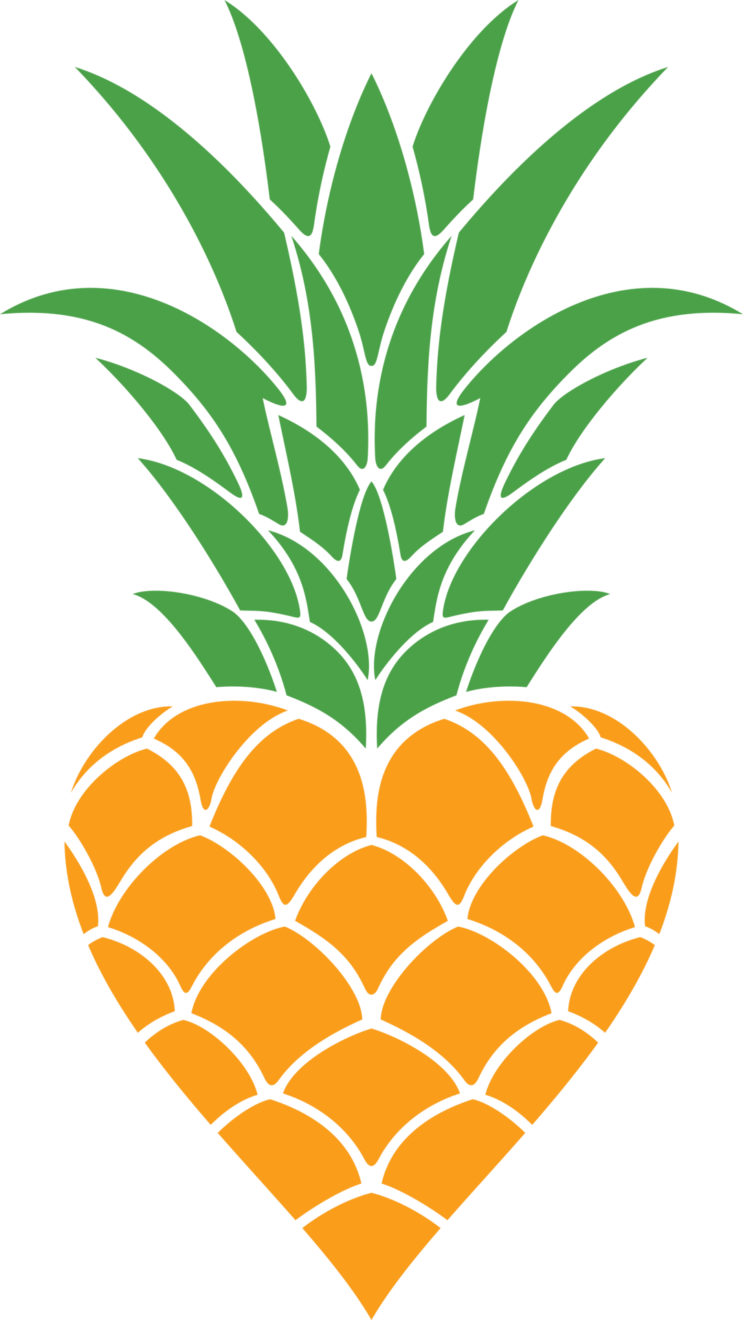 Pineapple Heart Color 12227679 PNG