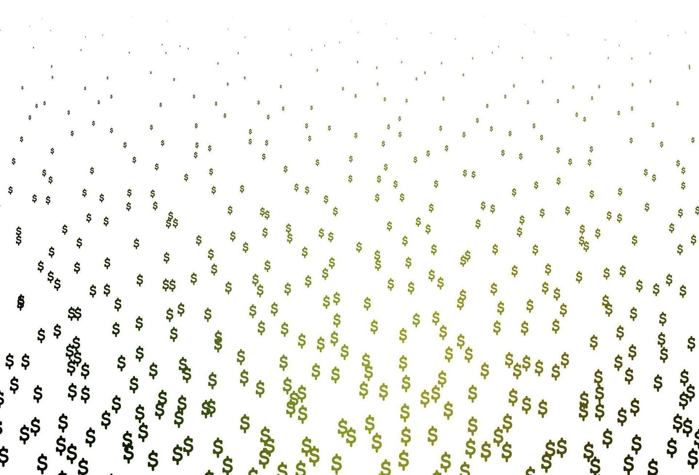 Dark Green, Yellow vector background with Dollar.
