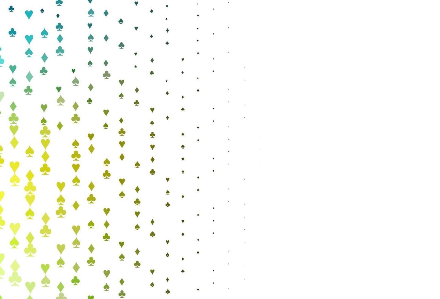 Light Green, Yellow vector pattern with symbol of cards.