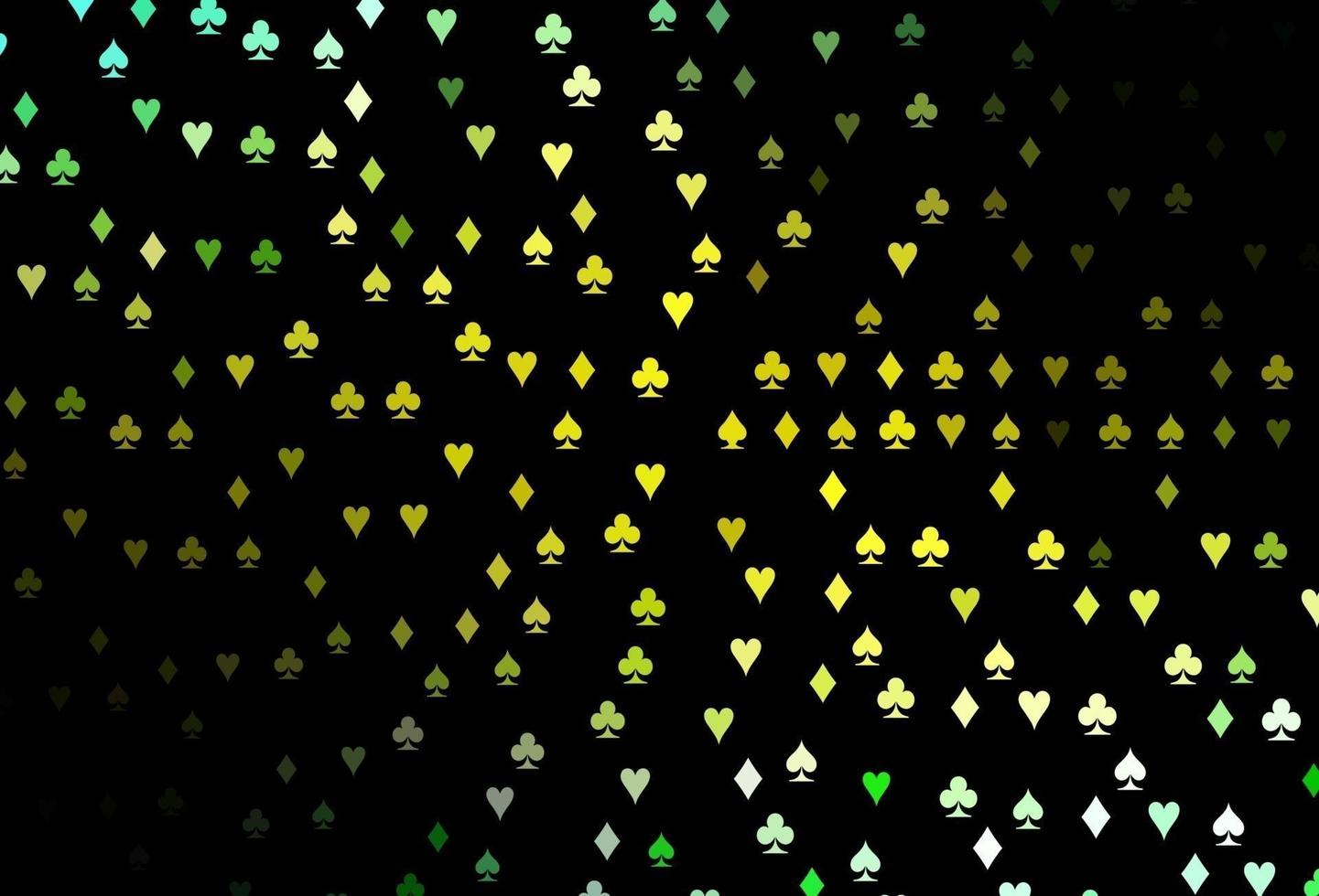 Dark Green, Yellow vector pattern with symbol of cards.