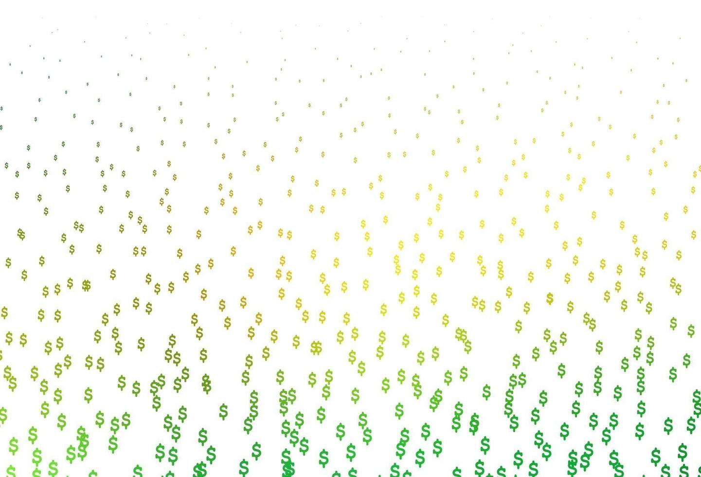 diseño vectorial verde claro, amarillo con símbolos bancarios. vector