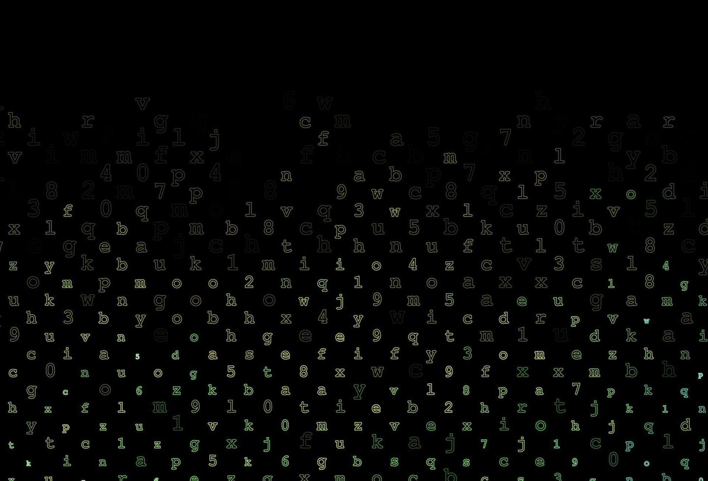 Dark Green, Yellow vector texture with ABC characters.