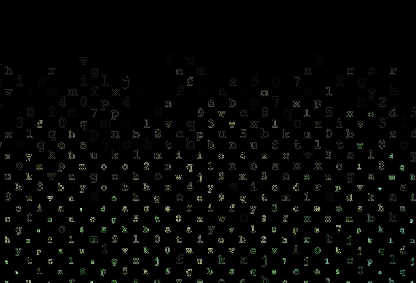 Dark Green, Yellow vector texture with ABC characters.