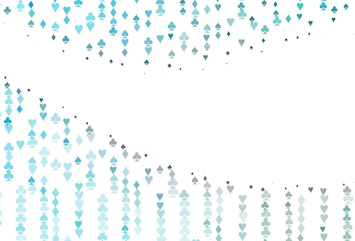 Light BLUE vector template with poker symbols.