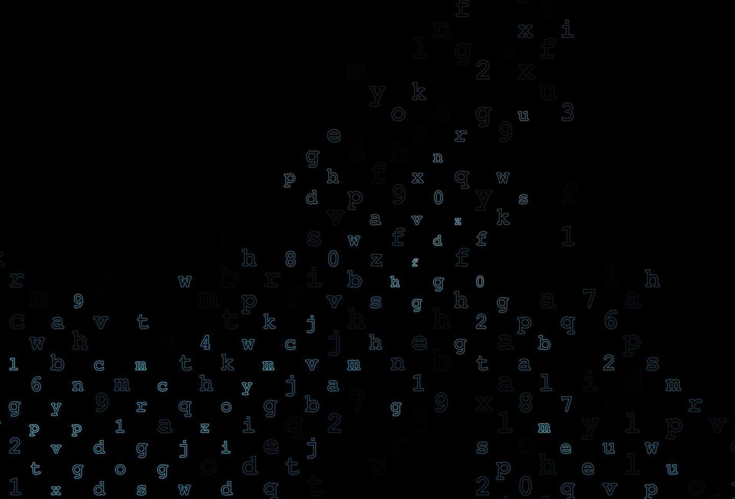 Dark BLUE vector layout with latin alphabet.