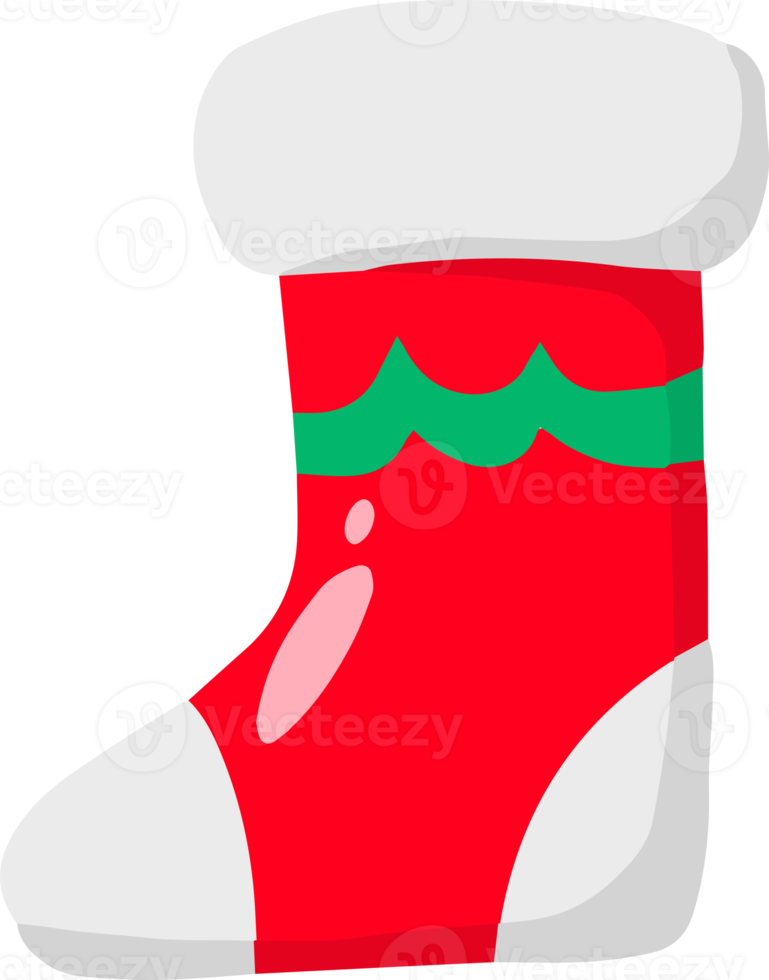 Hand Drawn christmas socks illustration png