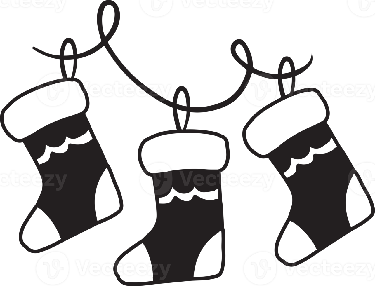hand-drawn-christmas-socks-illustration-12228200-png