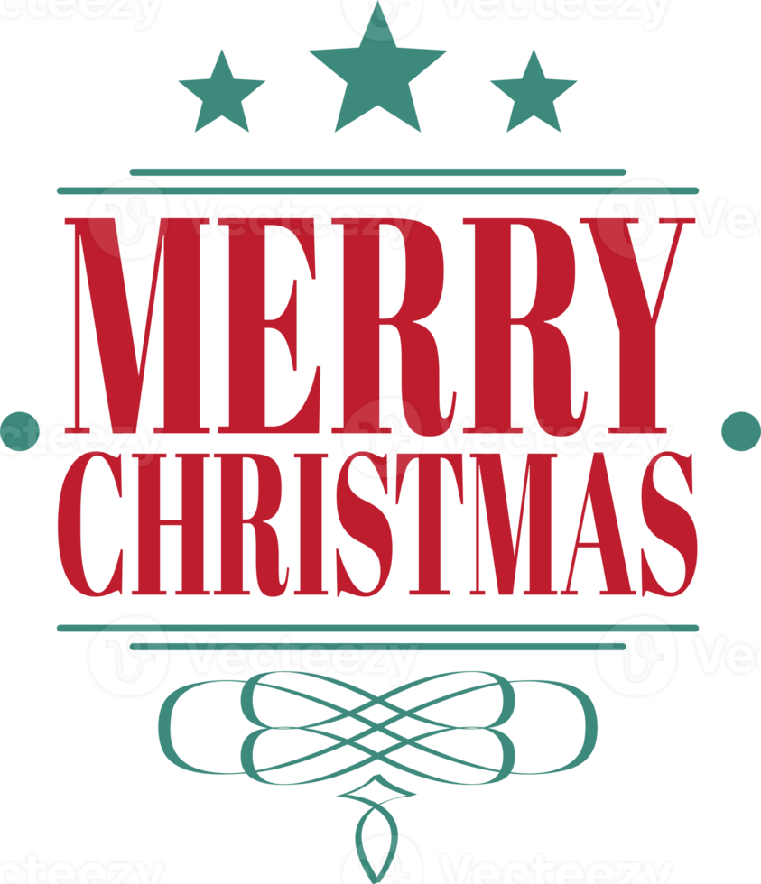Merry Christmas lettering and quote illustration png
