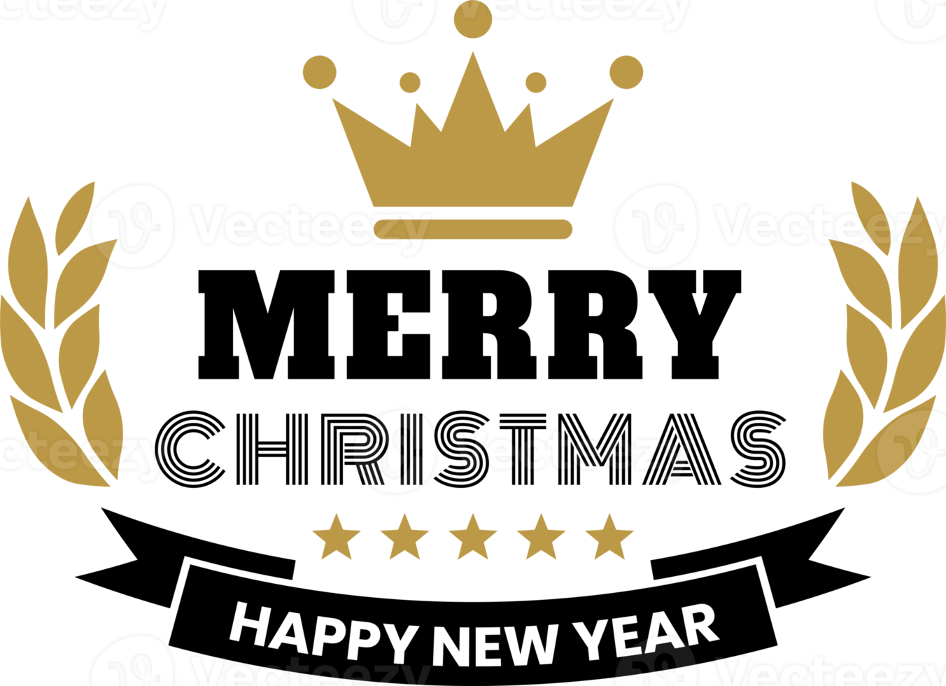 vrolijk Kerstmis en gelukkig nieuw jaar belettering en citaat illustratie png