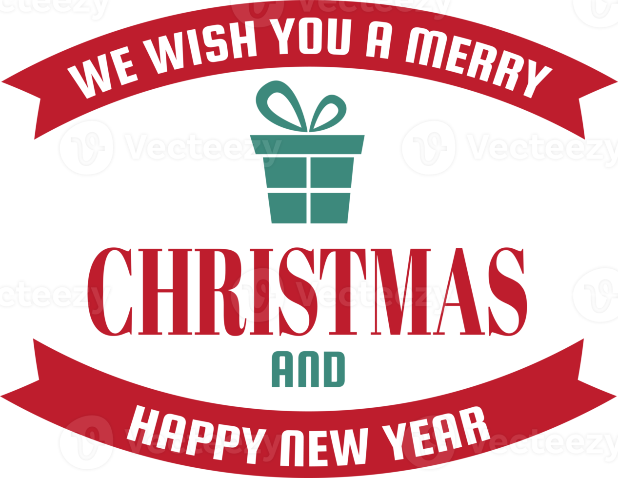 Merry Christmas and happy new year lettering and quote illustration png