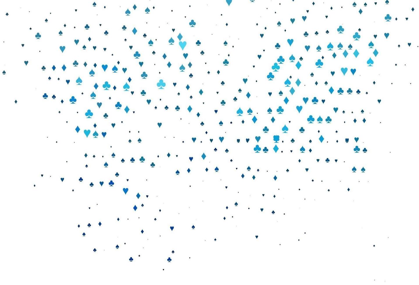 Light BLUE vector pattern with symbol of cards.