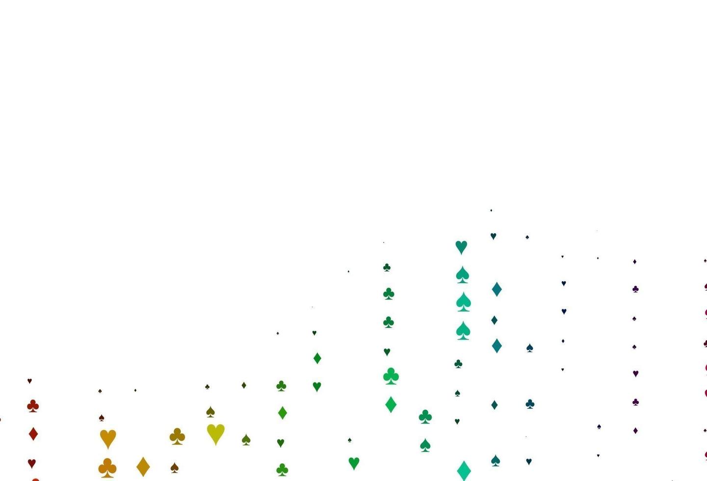 cubierta de vector de arco iris multicolor claro con símbolos de apuesta.