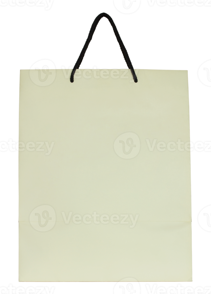 paper shopping bag isolated with clipping path for mockup png