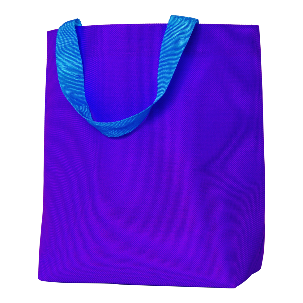 blue shopping bag isolated with clipping path for mockup png