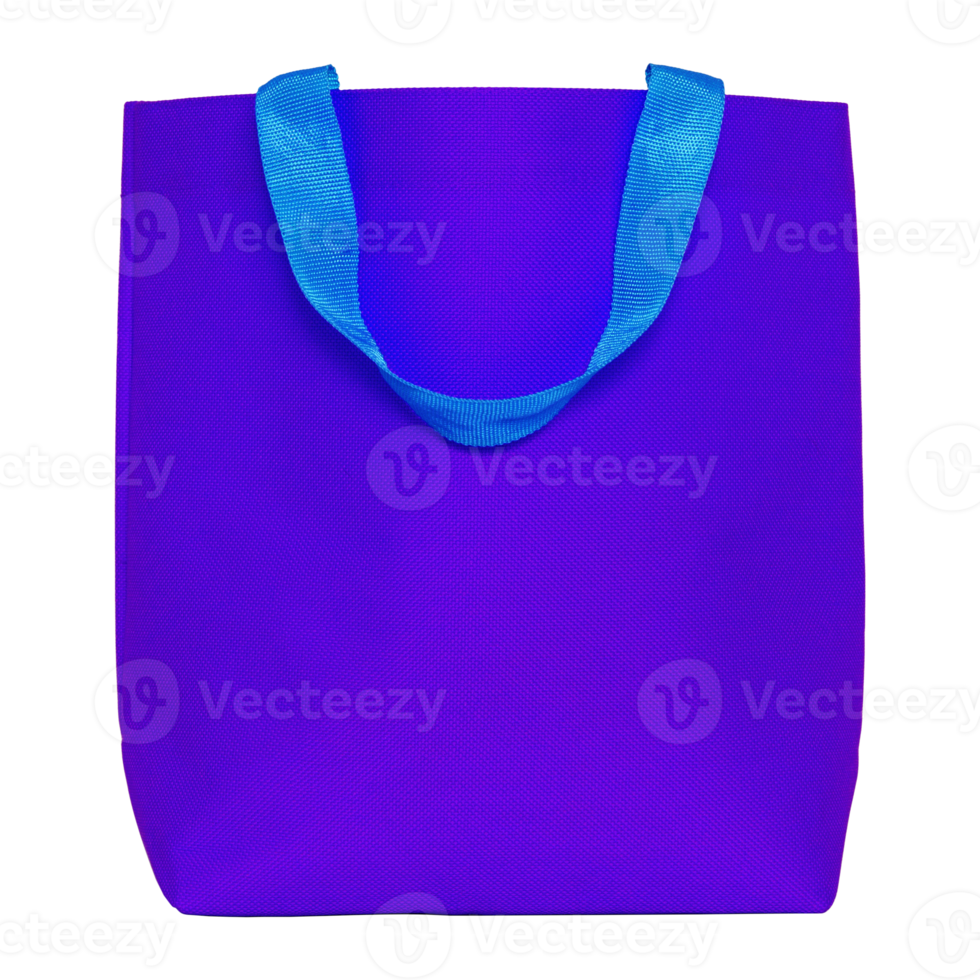 blue shopping bag isolated with clipping path for mockup png
