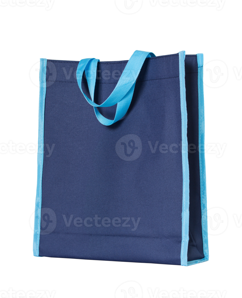 blauw boodschappen doen zak geïsoleerd met knipsel pad voor mockup png