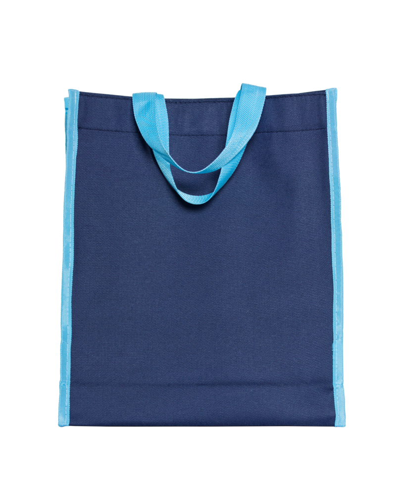 blue shopping bag isolated with clipping path for mockup png