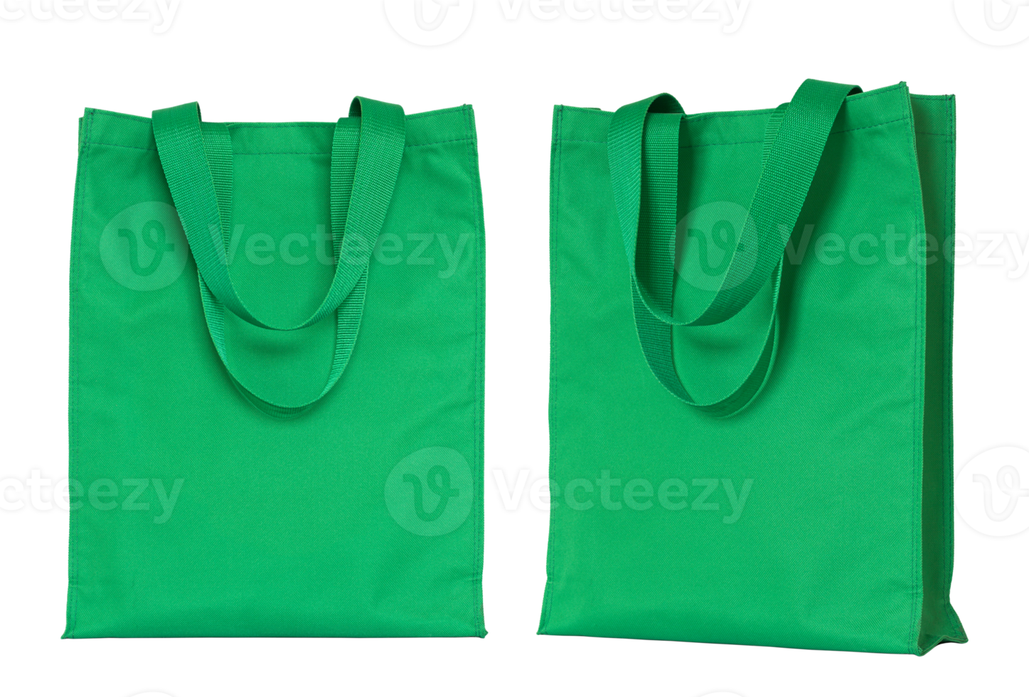 green shopping bag isolated with clipping path for mockup png