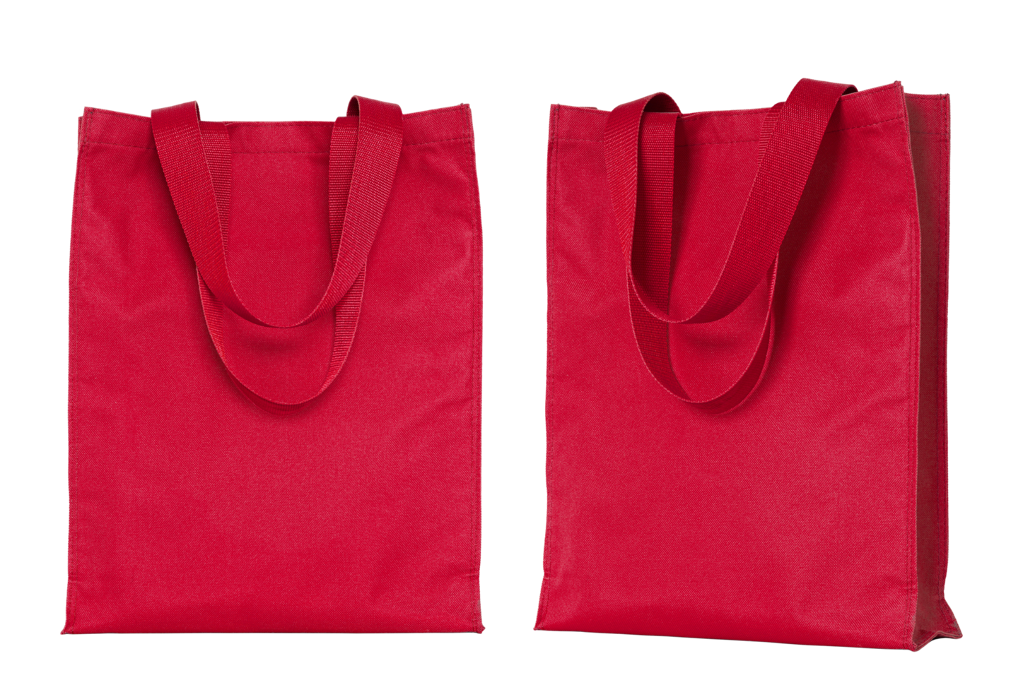 red shopping bag isolated with clipping path for mockup png