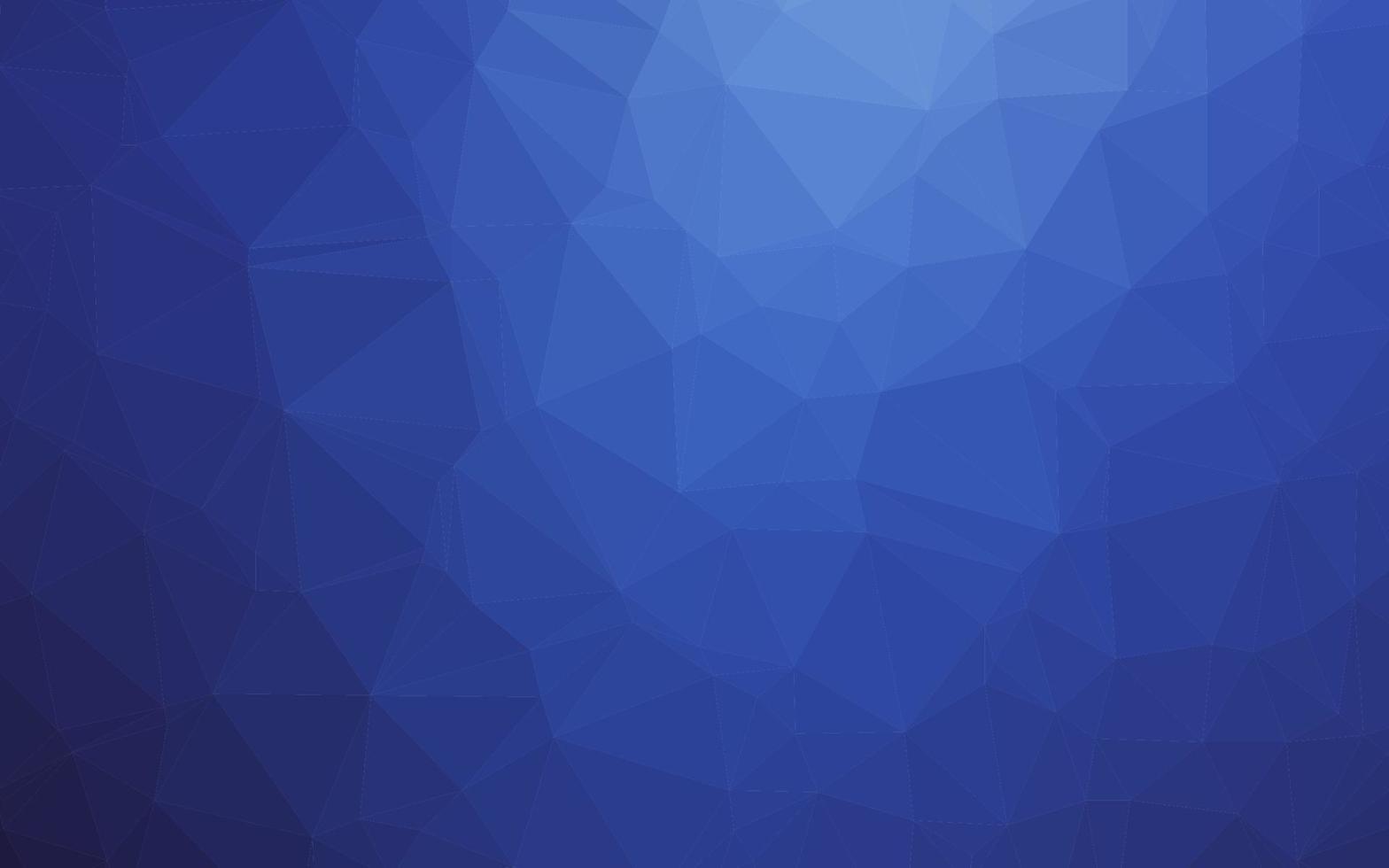 Dark BLUE vector low poly cover.