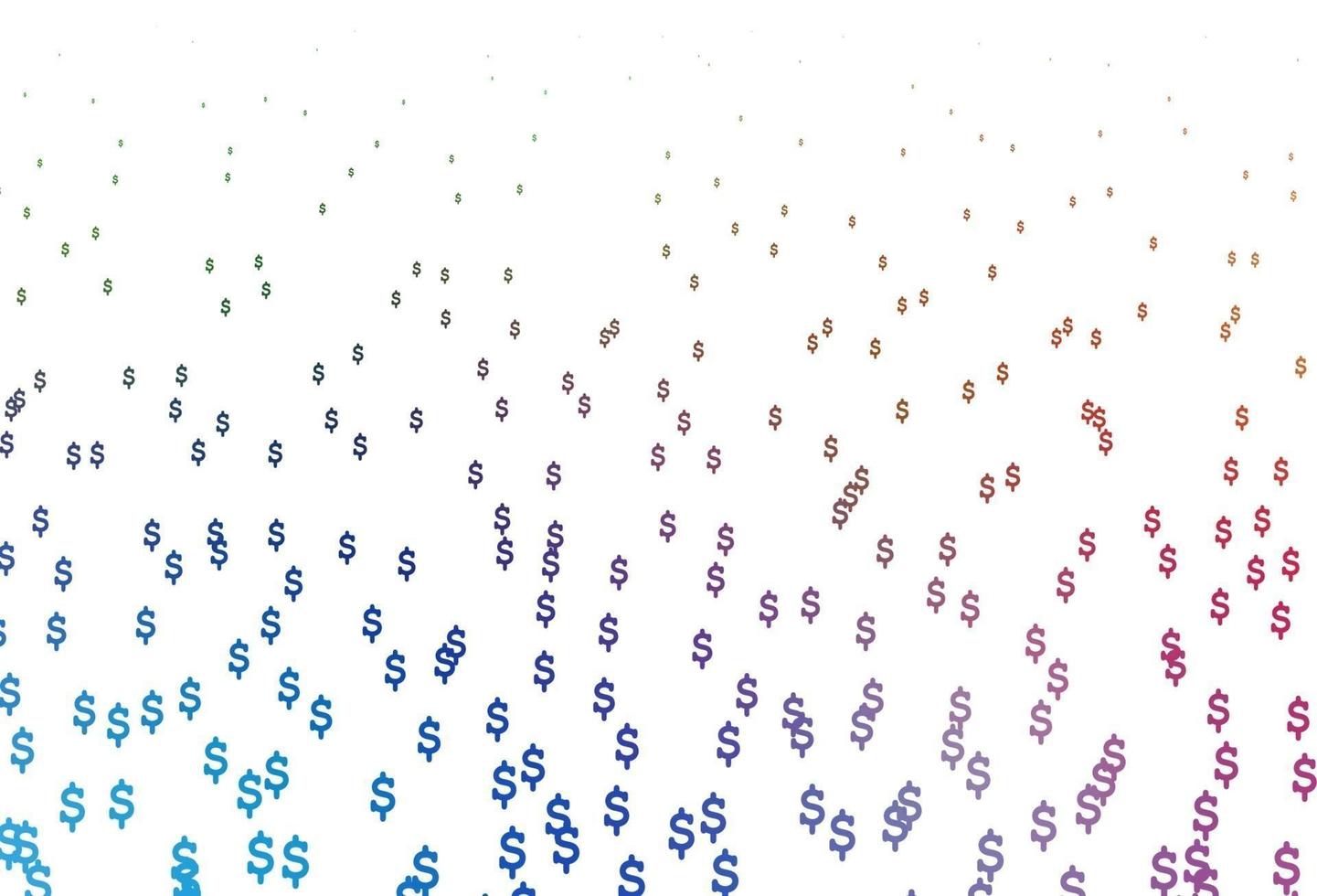 Light Multicolor, Rainbow vector texture with financial symbols.