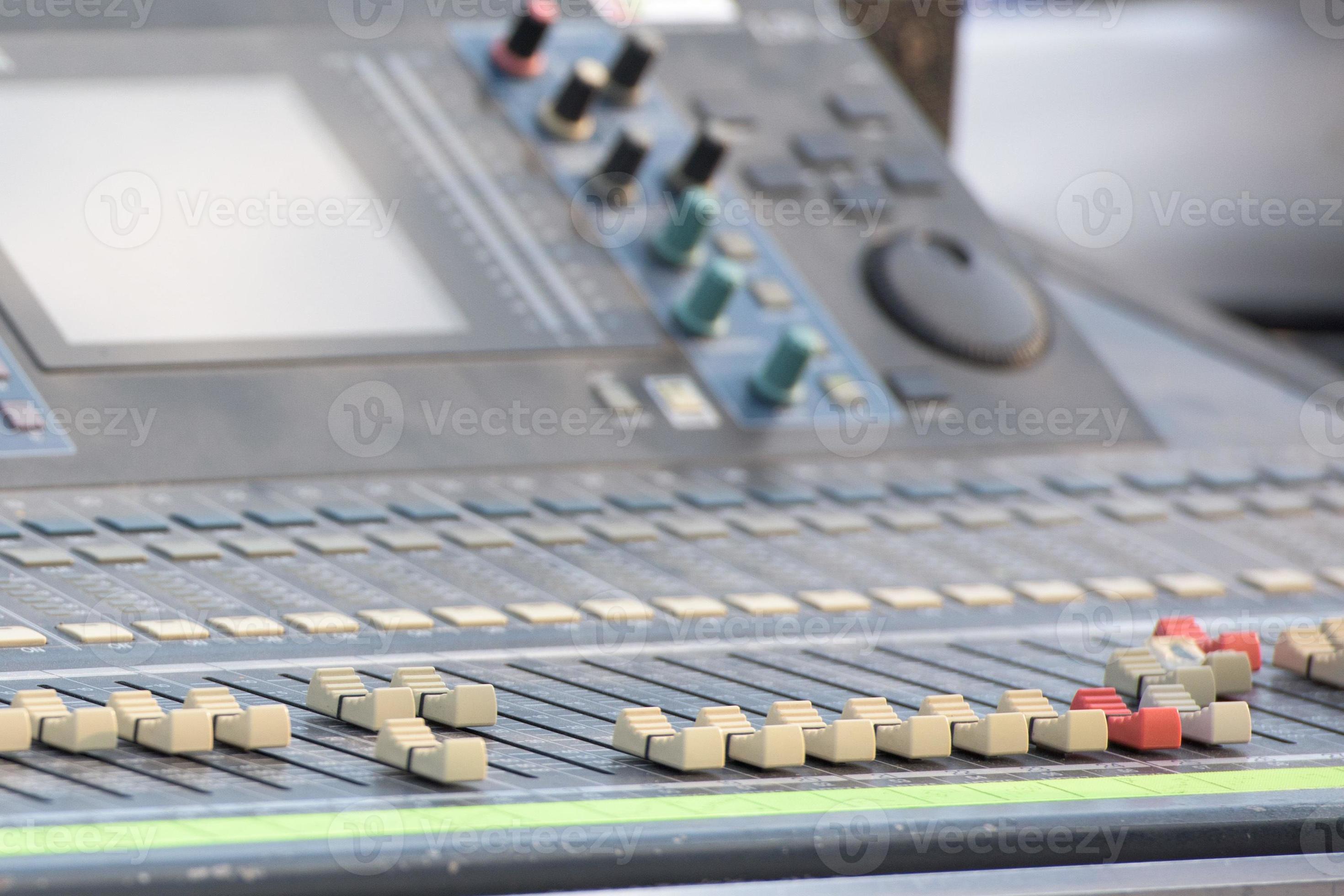 audio mixer slider and controls detail 12228865 Stock Photo at