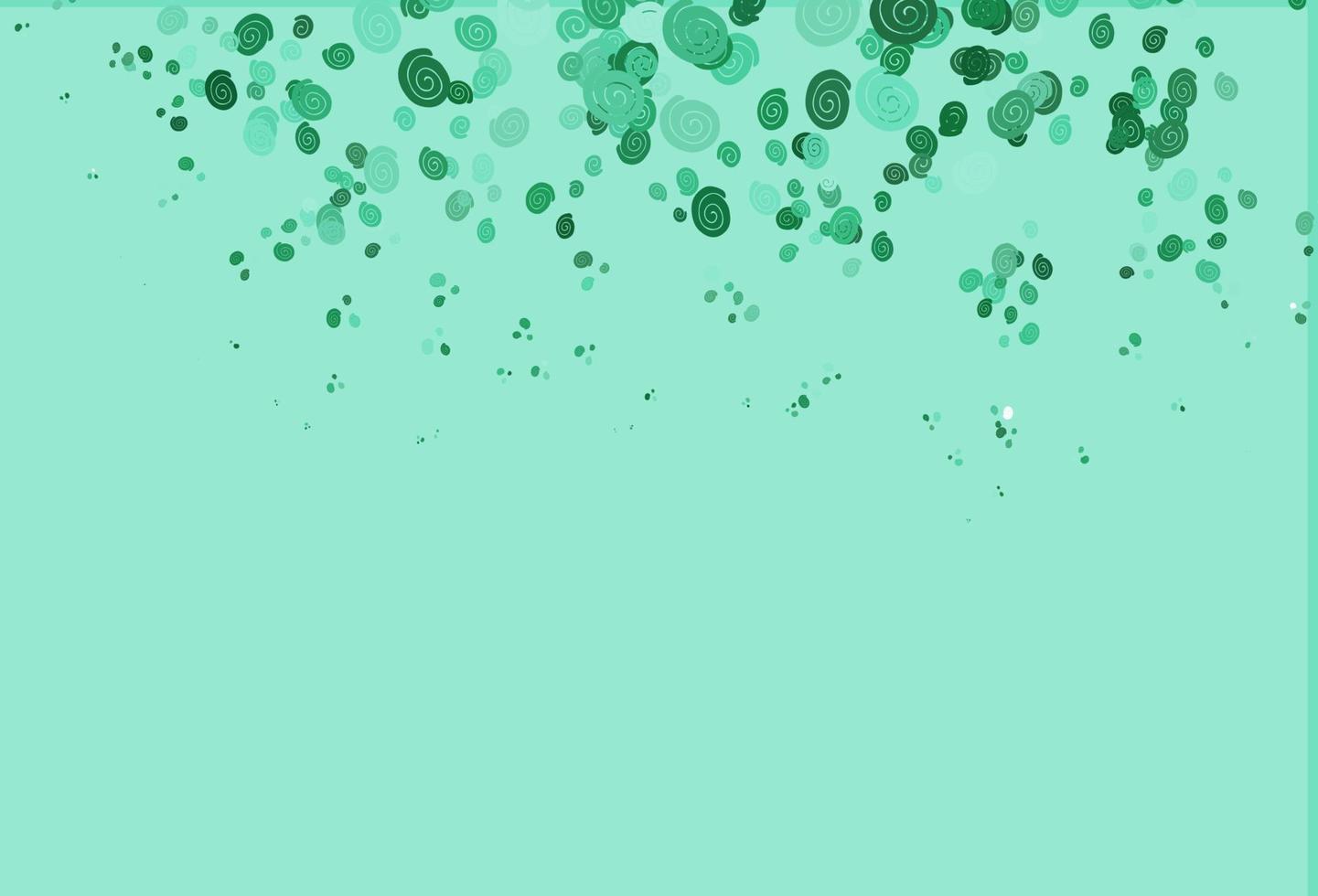 Light Green vector pattern with curved circles.