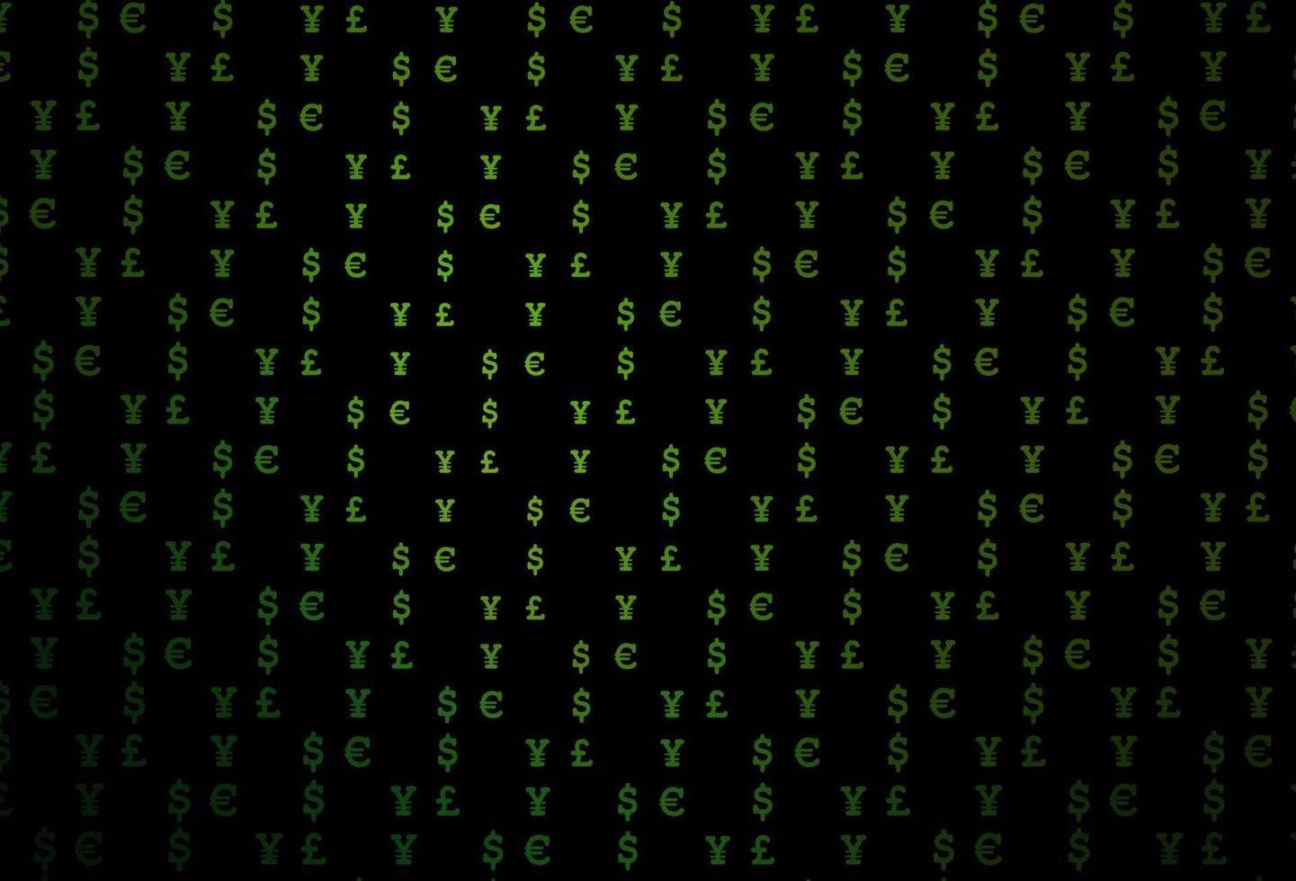 Dark green vector layout with banking symbols.