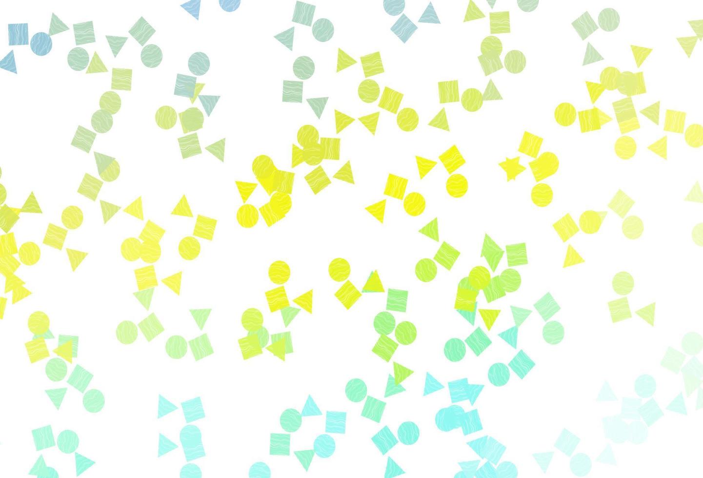 Light Green, Yellow vector backdrop with lines, circles, rhombus.