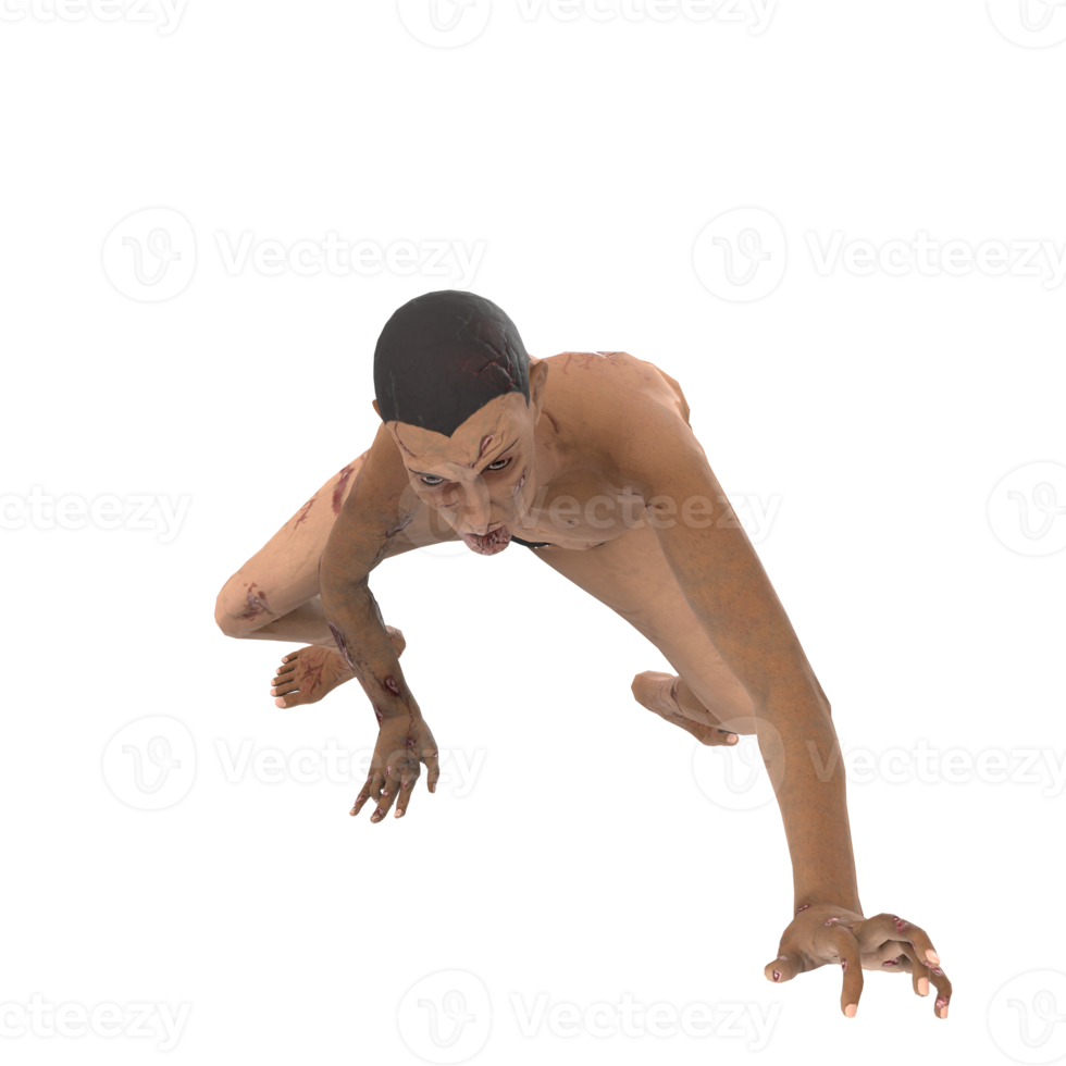 zombie bijter 3d modellering png