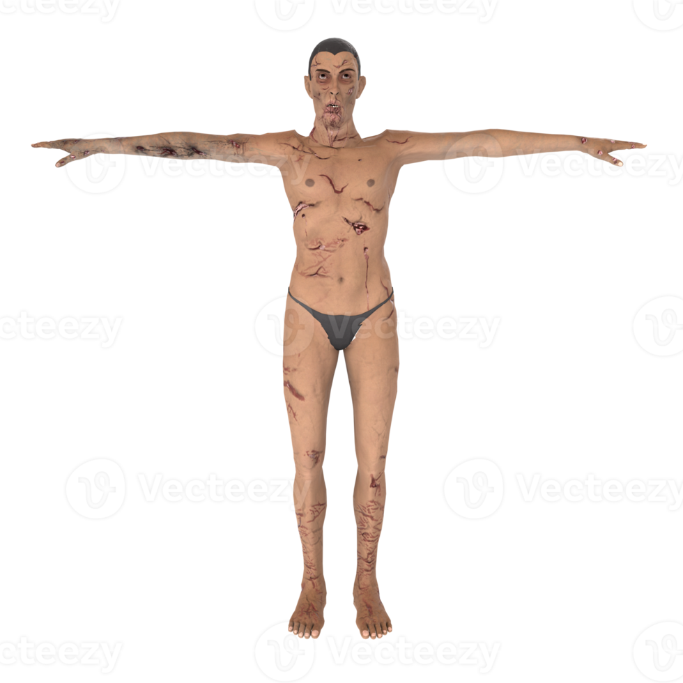 Zombie biter 3d modelling png