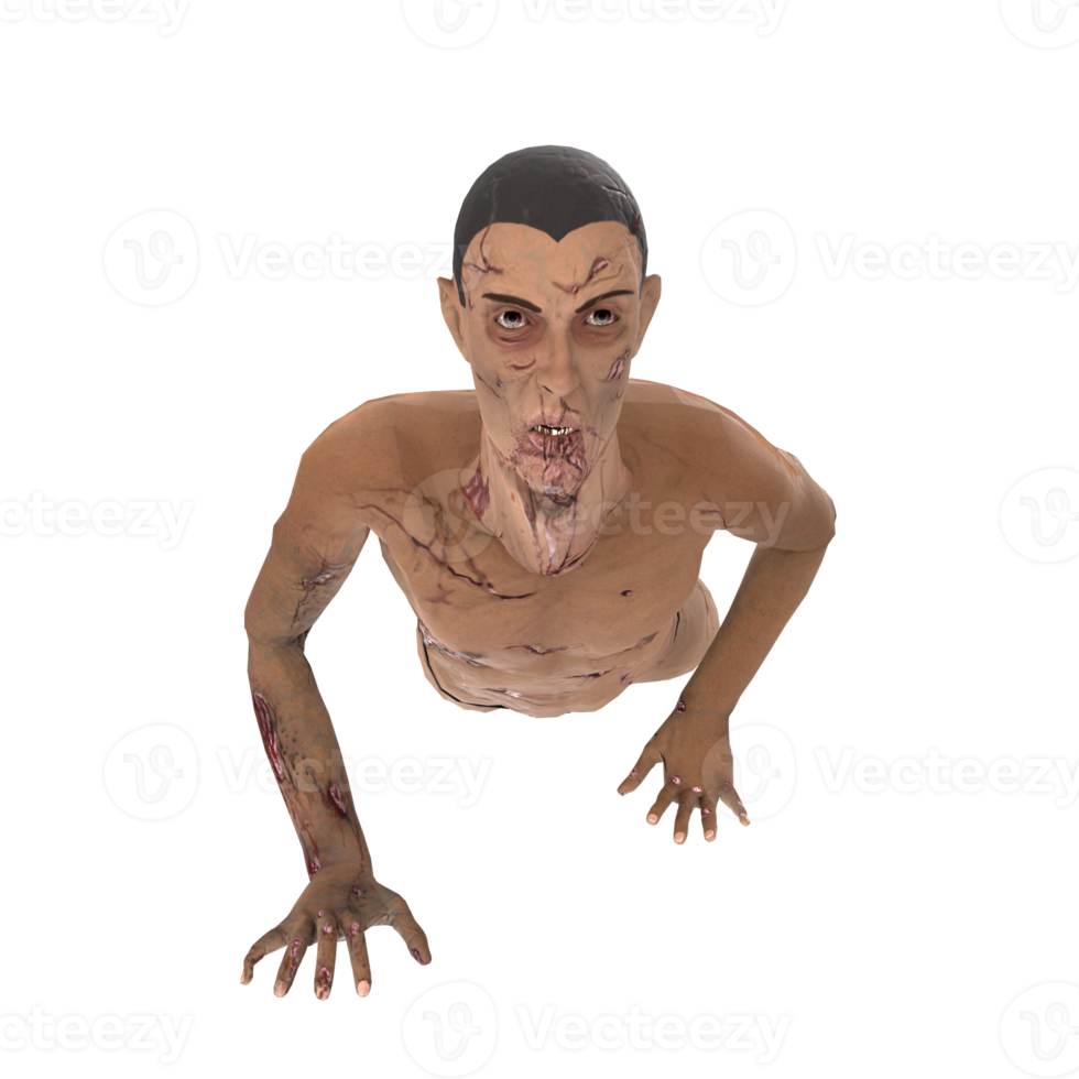 zombie bijter 3d modellering png