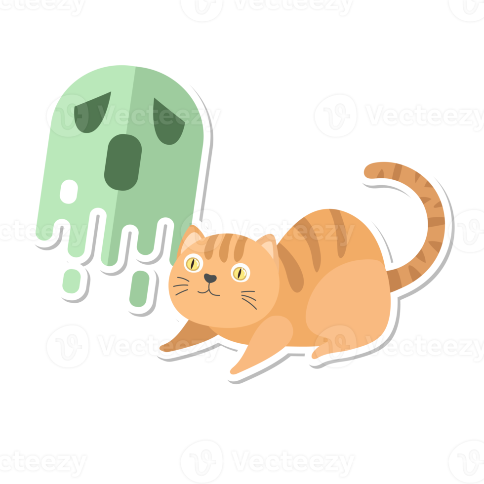 cat cartoon in Halloween png