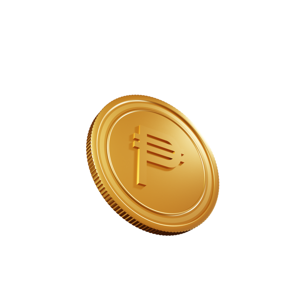 valuta symbol filippinska peso 3d illustration png