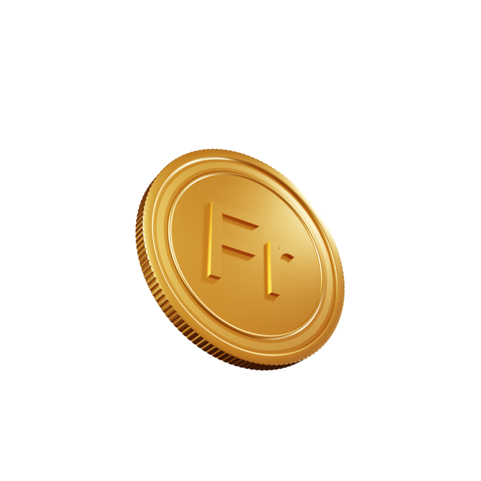 valuta symbol franc 3d illustration png