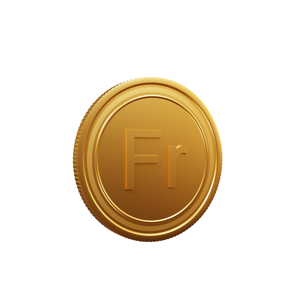 valuta symbool franc 3d illustratie png