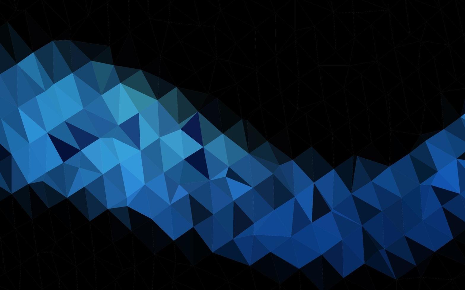 Dark BLUE vector polygon abstract background.