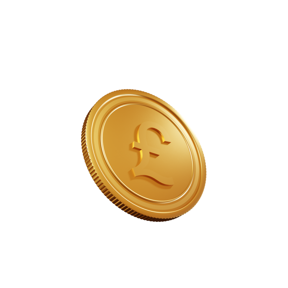 símbolo de moneda libra 3d ilustración png