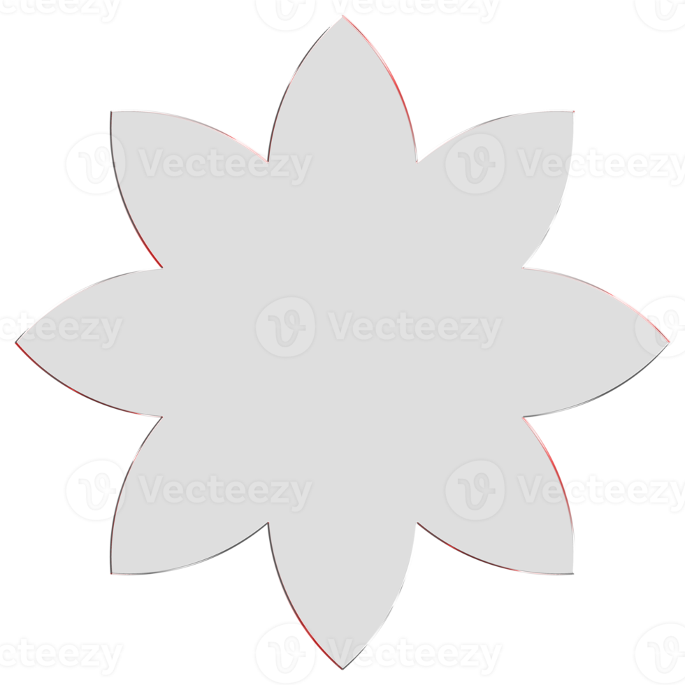 meetkundig vorm met chroom effect. minimaal ster vormen. reeks van etnisch ster, kader, rooster ,cirkel, circulaire, vorm met glimmend zilver ijzer chroom effect. realistisch 3d geven png