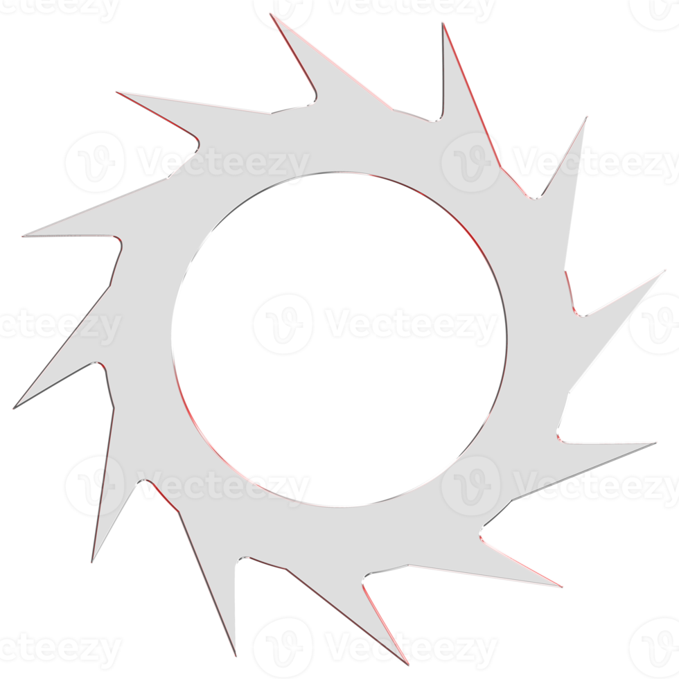 meetkundig vorm met chroom effect. minimaal ster vormen. reeks van etnisch ster, kader, rooster ,cirkel, circulaire, vorm met glimmend zilver ijzer chroom effect. realistisch 3d geven png