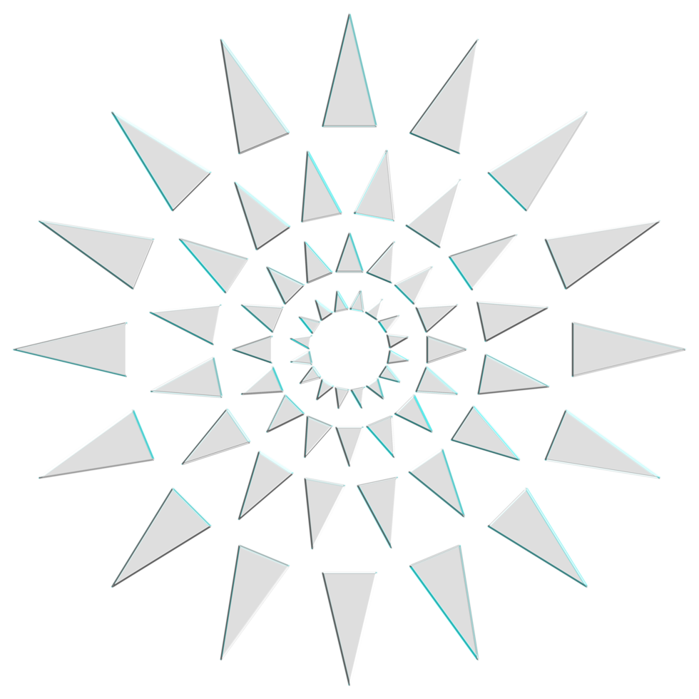 forme holographique avec effet métal . ensemble d'étoiles ethniques, cadre, grille, cercle, rendu 3d circulaire et réaliste. la collection de formes abstraites est un mélange tendance de formes géométriques png