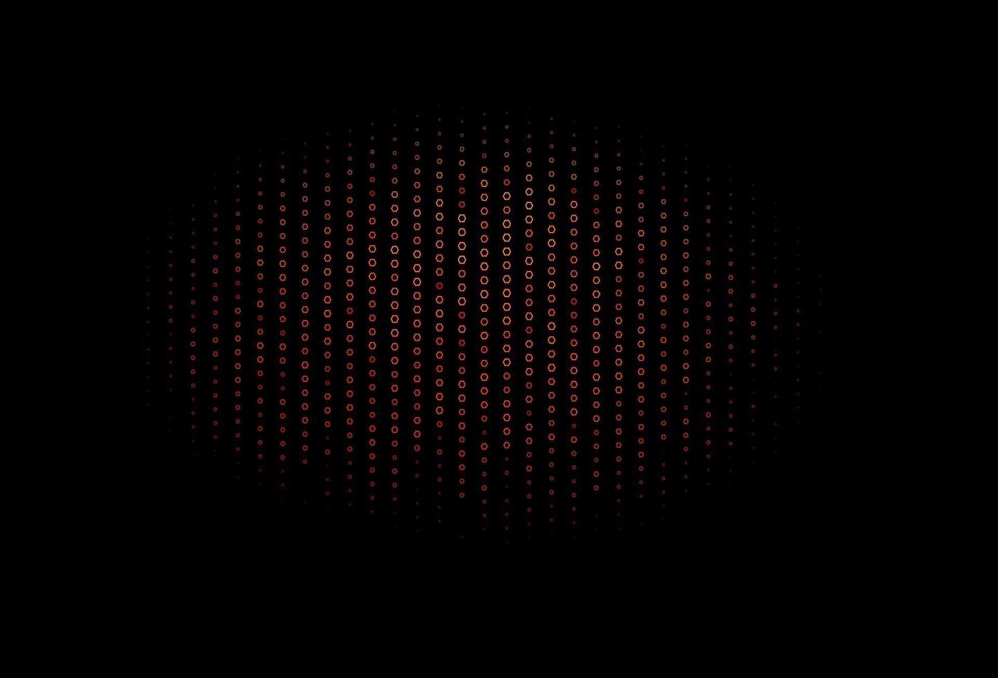 Dark Orange vector background with hexagons.