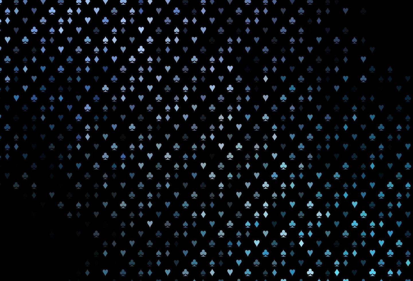 Dark BLUE vector template with poker symbols.