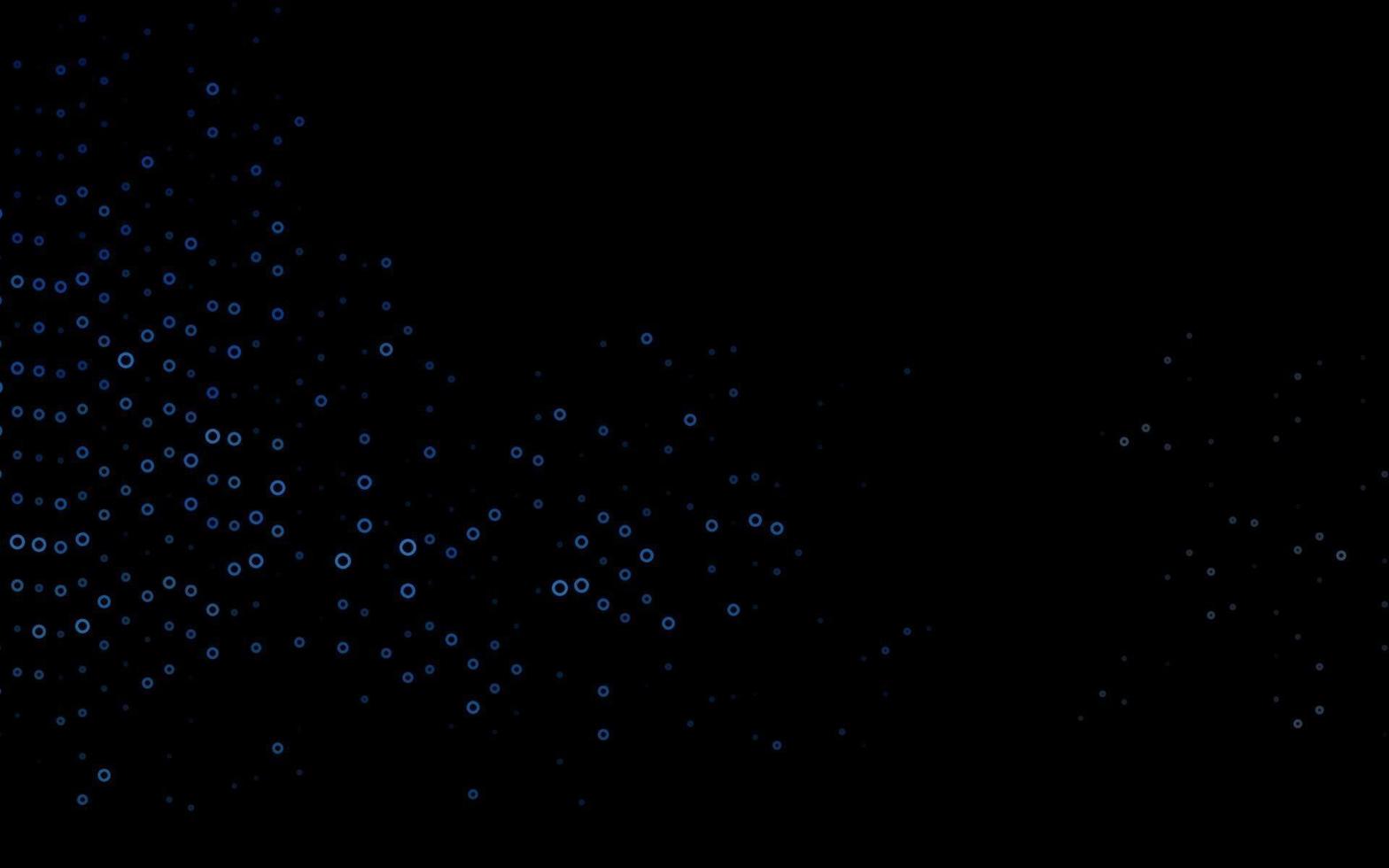 Fondo de vector azul oscuro con burbujas.