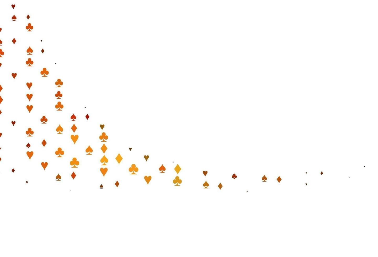 textura de vector naranja claro con naipes.