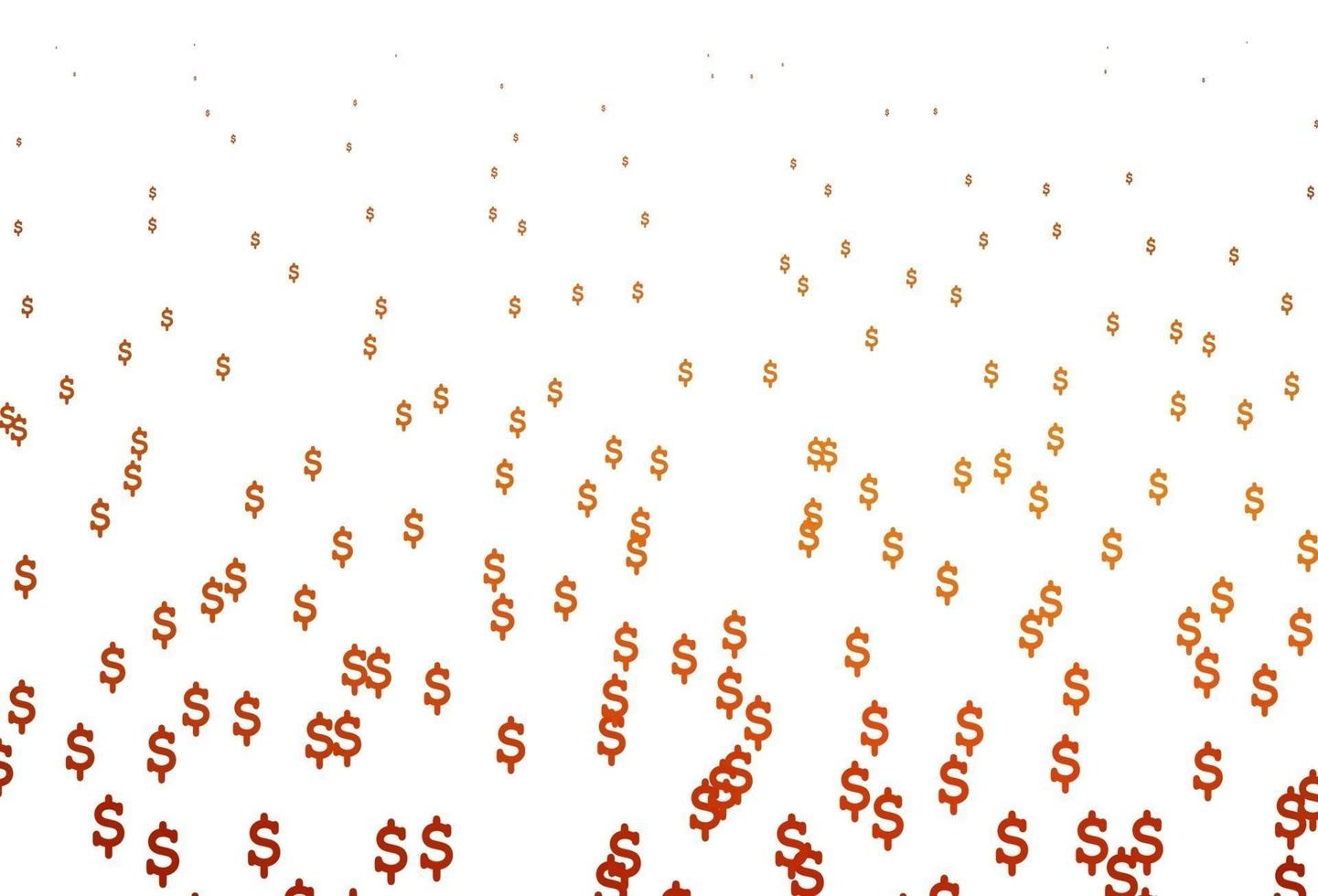 Light Orange vector pattern with Dollar.