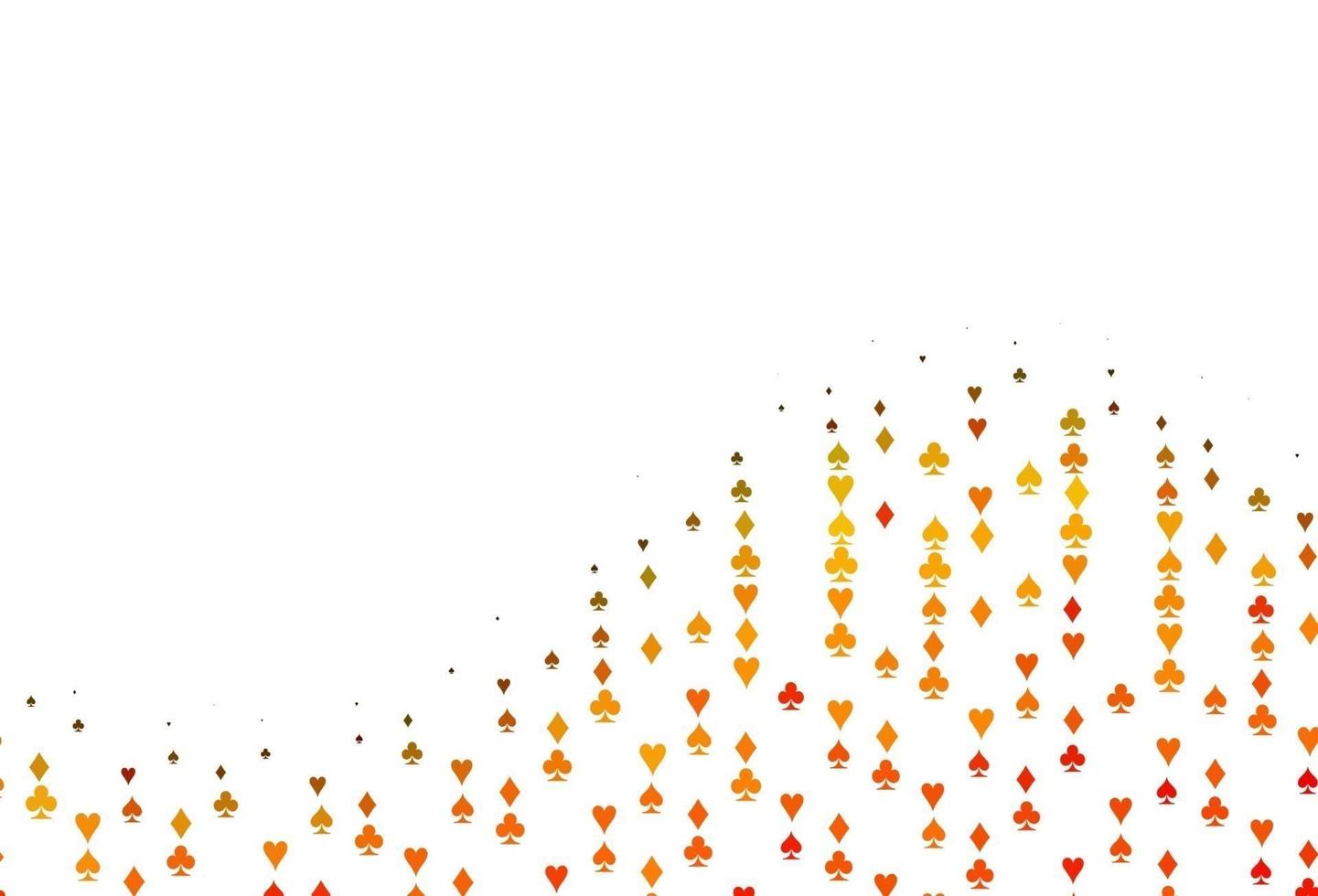Light Orange vector background with cards signs.